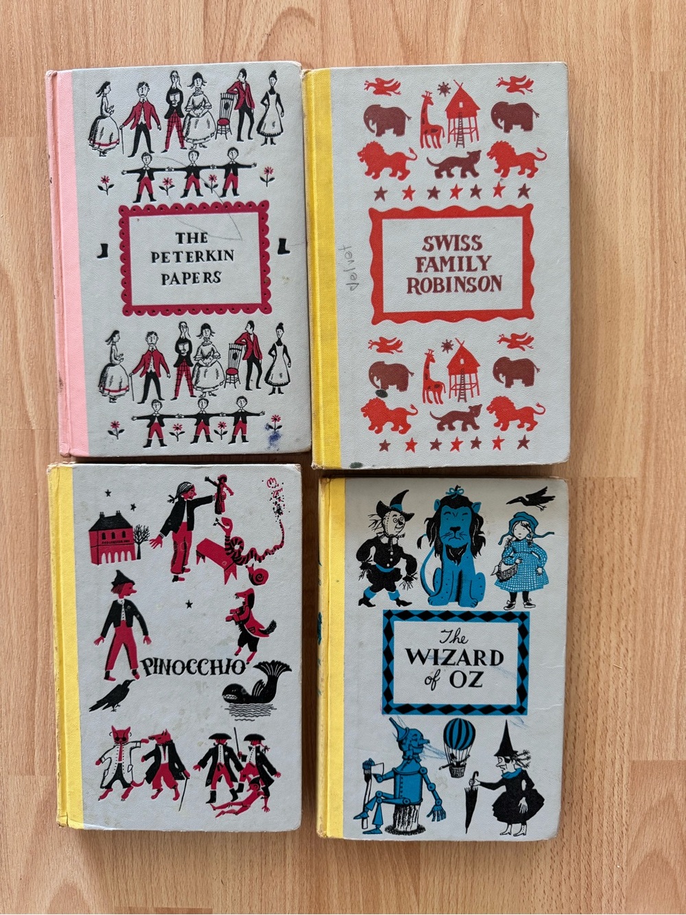 vintage Junior Deluxe Edition children's classics, likely from the 1950s